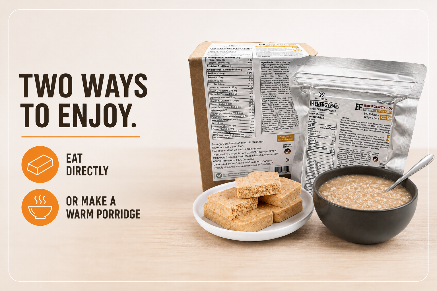 Why Can Some Emergency Food Become a Warm Porridge?