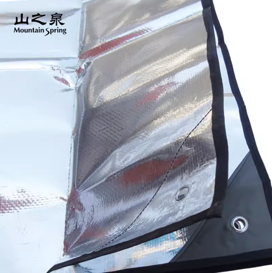 Mountain Spring Aluminum Foil Emergency Survival Blanket Moisture-Proof Mat - 2P image 2