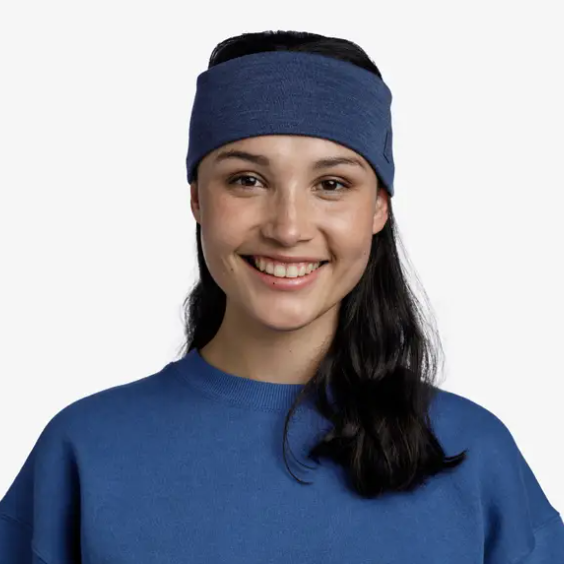 Buff Merino Wide Headband-Denim OS image 1