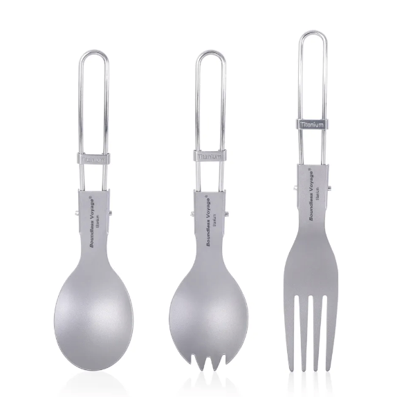 Boundless Voyage Titanium Folding Spoon+Spork+Fork image 0
