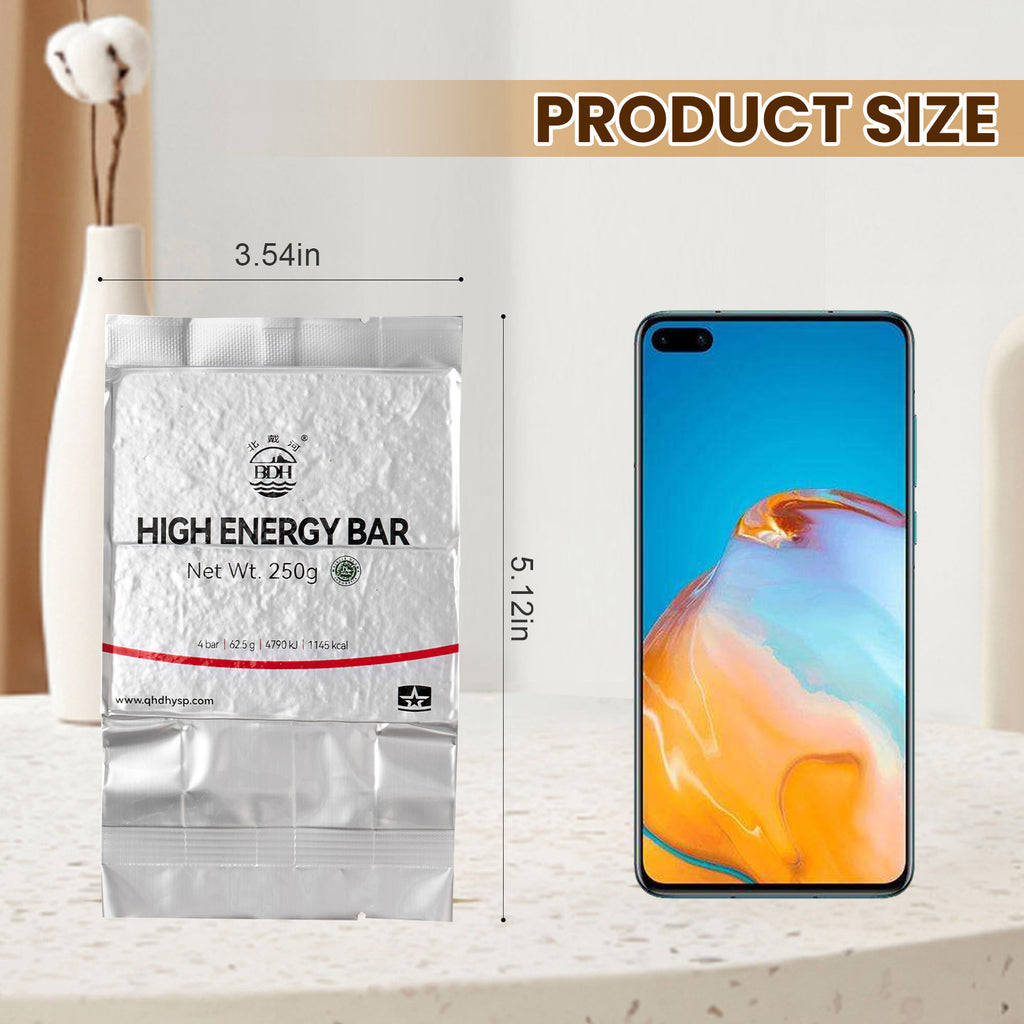 BDH High Energy Bar 2290Kcal Emergency Food Ration | Milk Cookie Flavor (250g x 2 Boxes) | Long Shelf-Life Compact Survival Biscuits