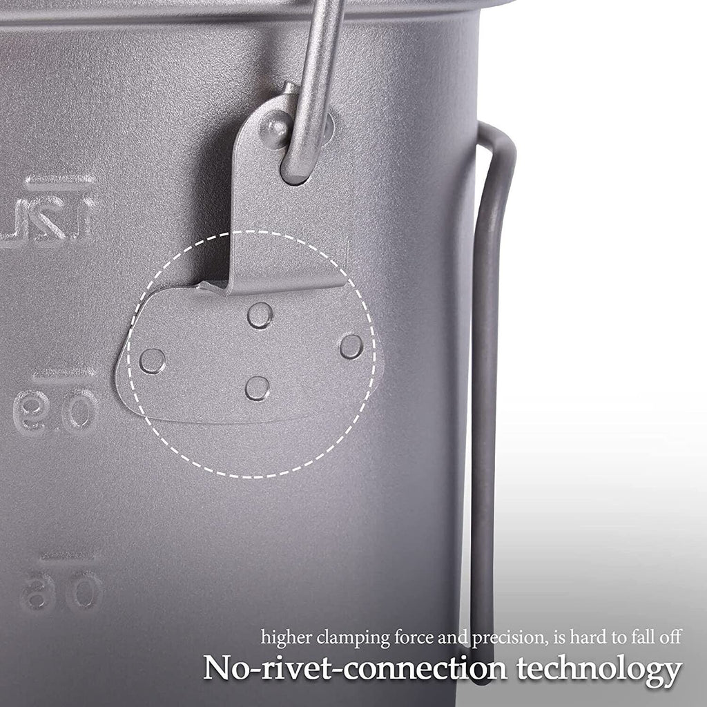 Boundless Voyage Titanium Canteen Cooking Set 1500ml+600ml image 6