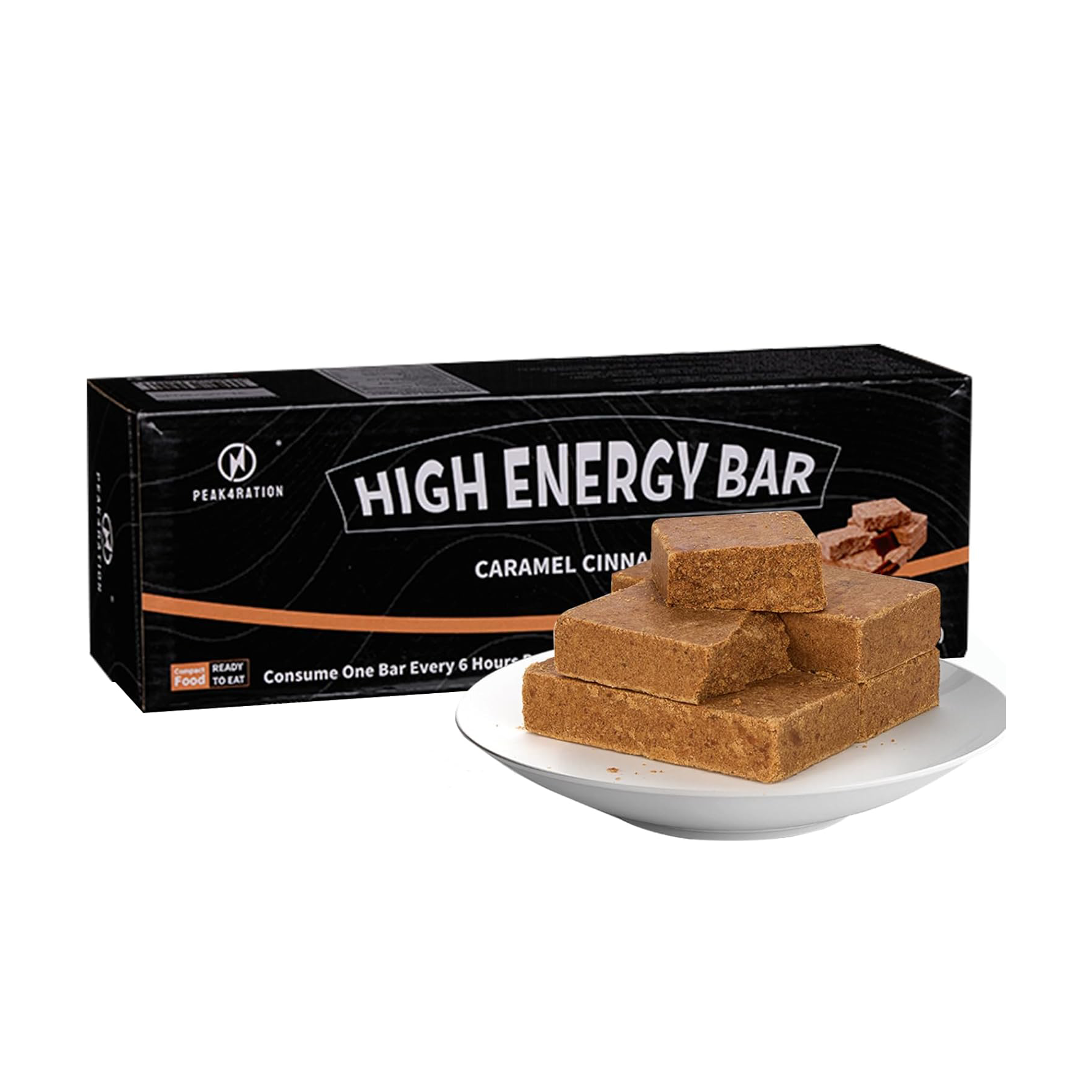 PEAK4RATION High Energy Bar Caramel Cinnamon 1.5kg(6x250g Packs) image 0