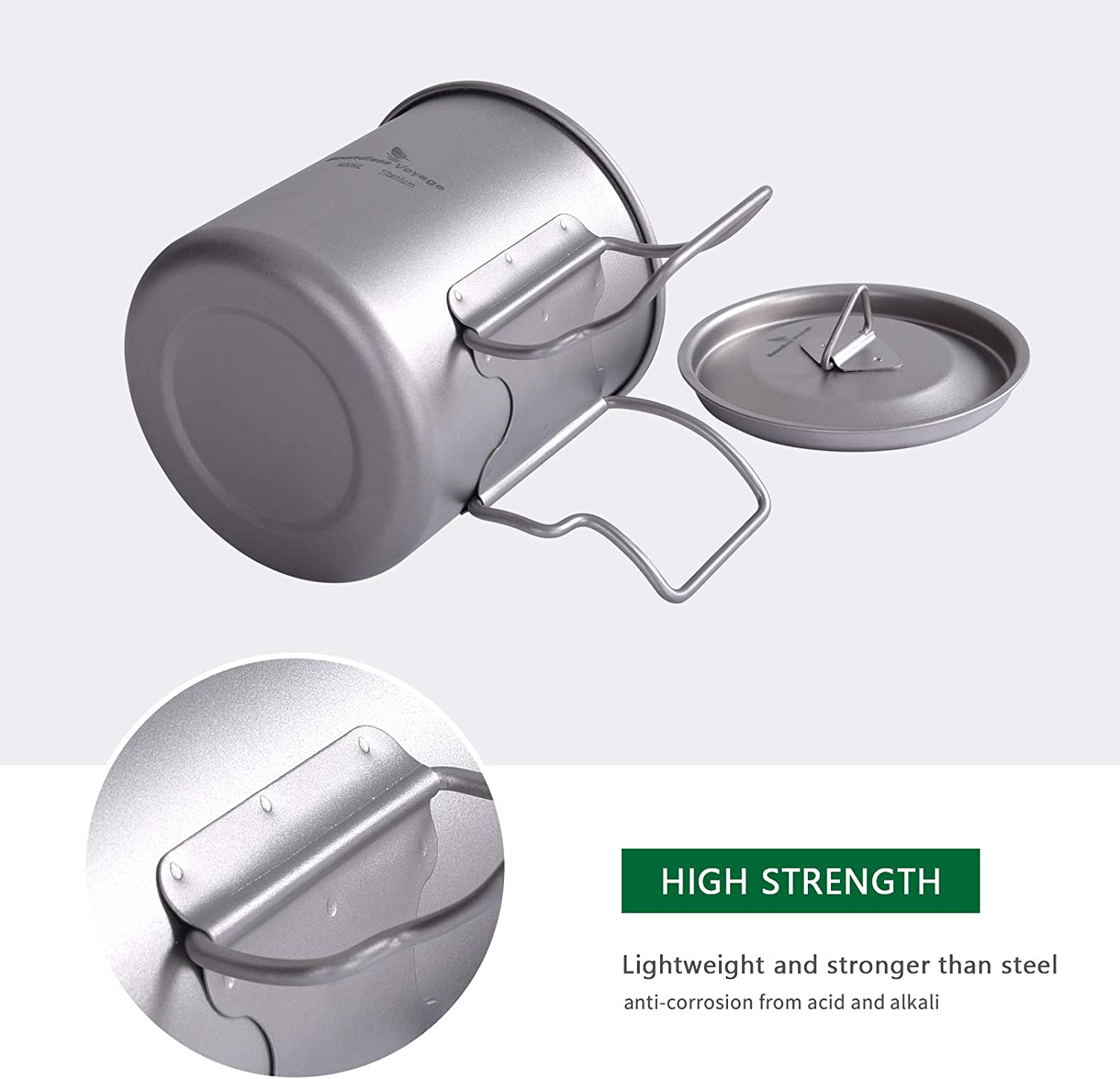 Boundless Voyage Titnaium Cup 420ml+Lid image 3