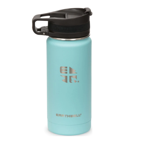 Earthwell Vaccum Bottle Wide Mouth 16oz/473ml - Aqua Blue image
