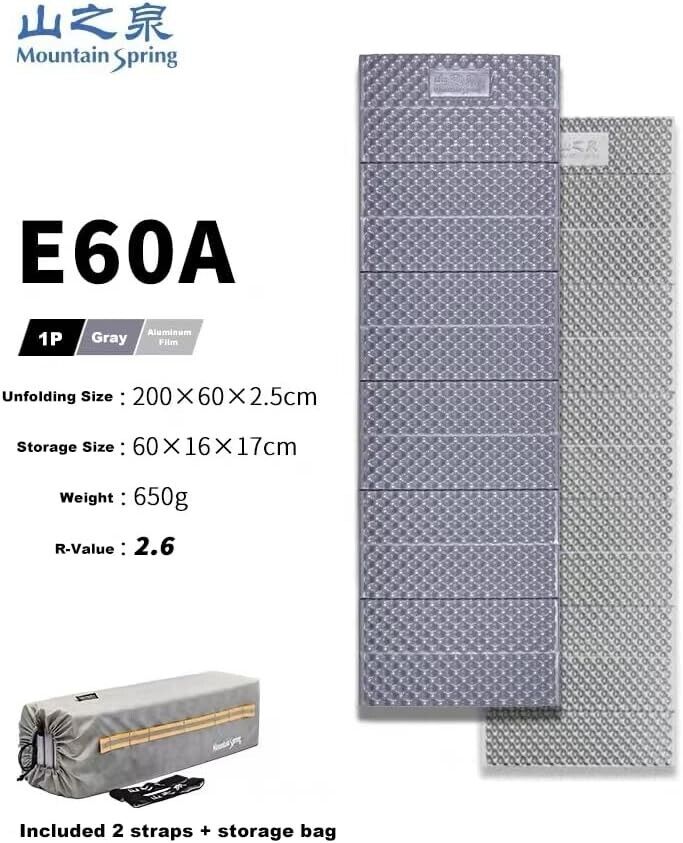 Mountain Spring Polar Bear XL Folding Closed Cell Foam Pad Grey image 2