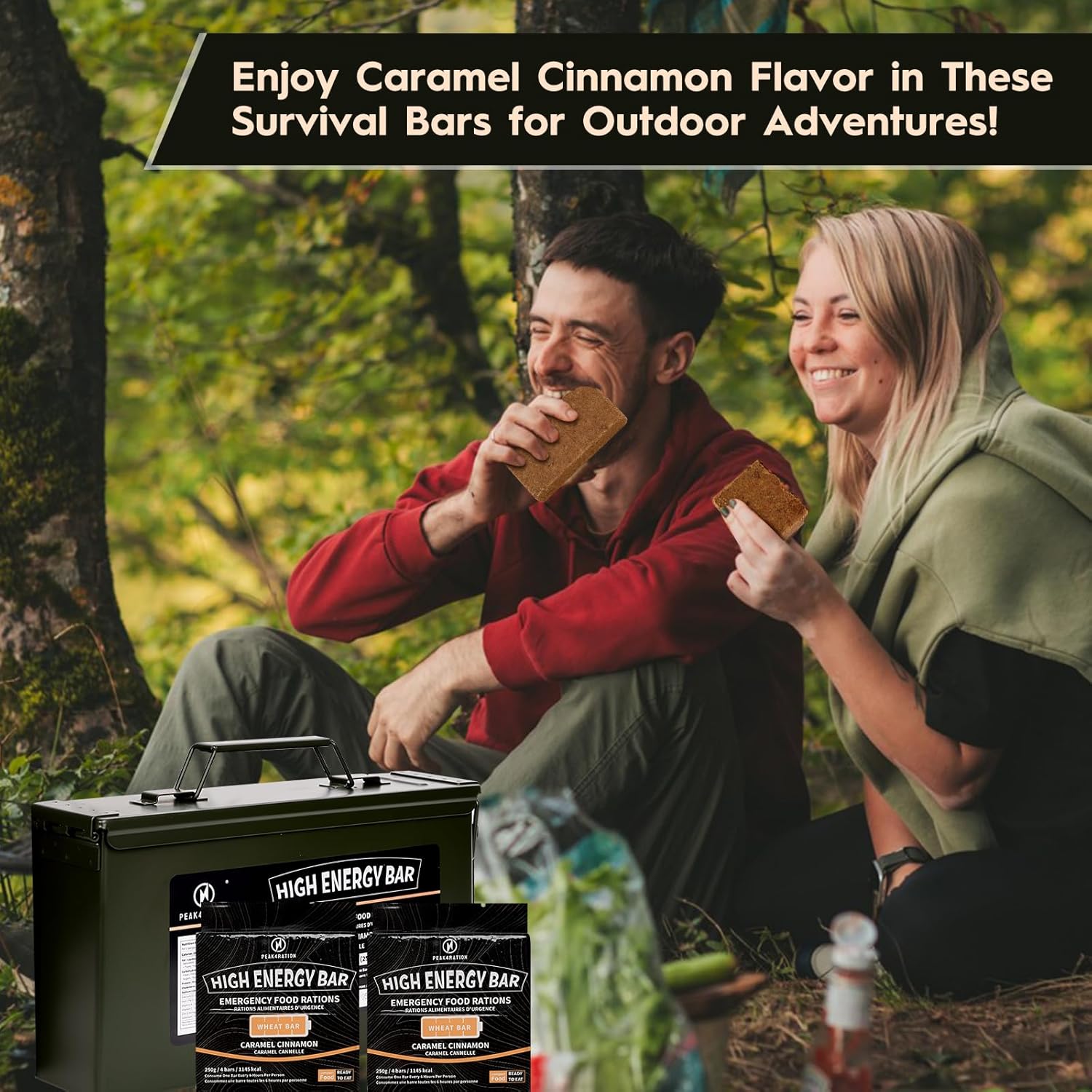 PEAK4RATION High Energy Bar Caramel Cinnamon 3kg(12x250g Packs) image 7