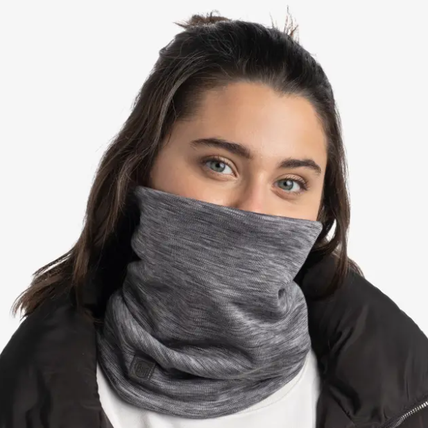 Buff Merino Heavyweight Neck Warmer - Fog Grey image 2