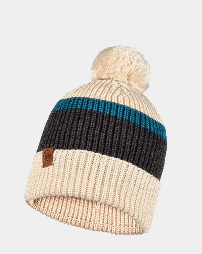 Buff Knitted Beanie Hat