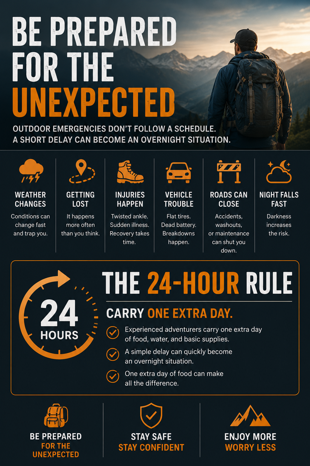 At Gohike Outdoor Shop, we offer carefully selected gear for hiking, camping, road trips, and emergency preparedness. From water filters and camp cookware to sleeping pads, lighting, and emergency food, our goal is simple: help you stay ready for whatever comes next.

We're also proud to offer PEAK4RATION® and BDH® Emergency Food, providing compact, high-calorie nutrition with long shelf lives—ideal for emergency kits, vehicle preparedness, outdoor adventures, and The 24-Hour Rule™.