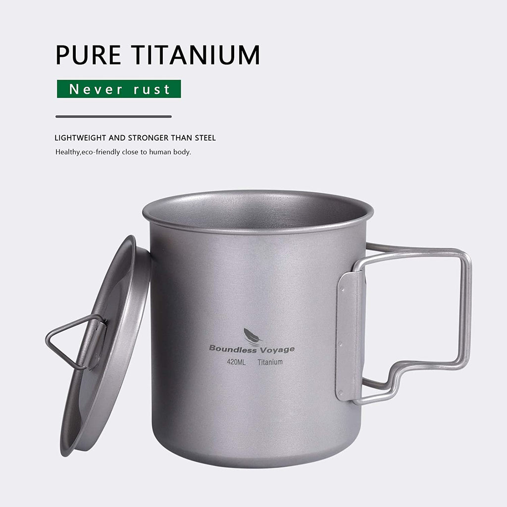 Boundless Voyage Titnaium Cup 420ml+Lid image 2