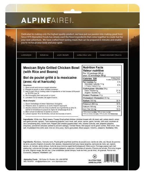 Alpineaire Mexican Style Grilled Chicken Bowl image 1