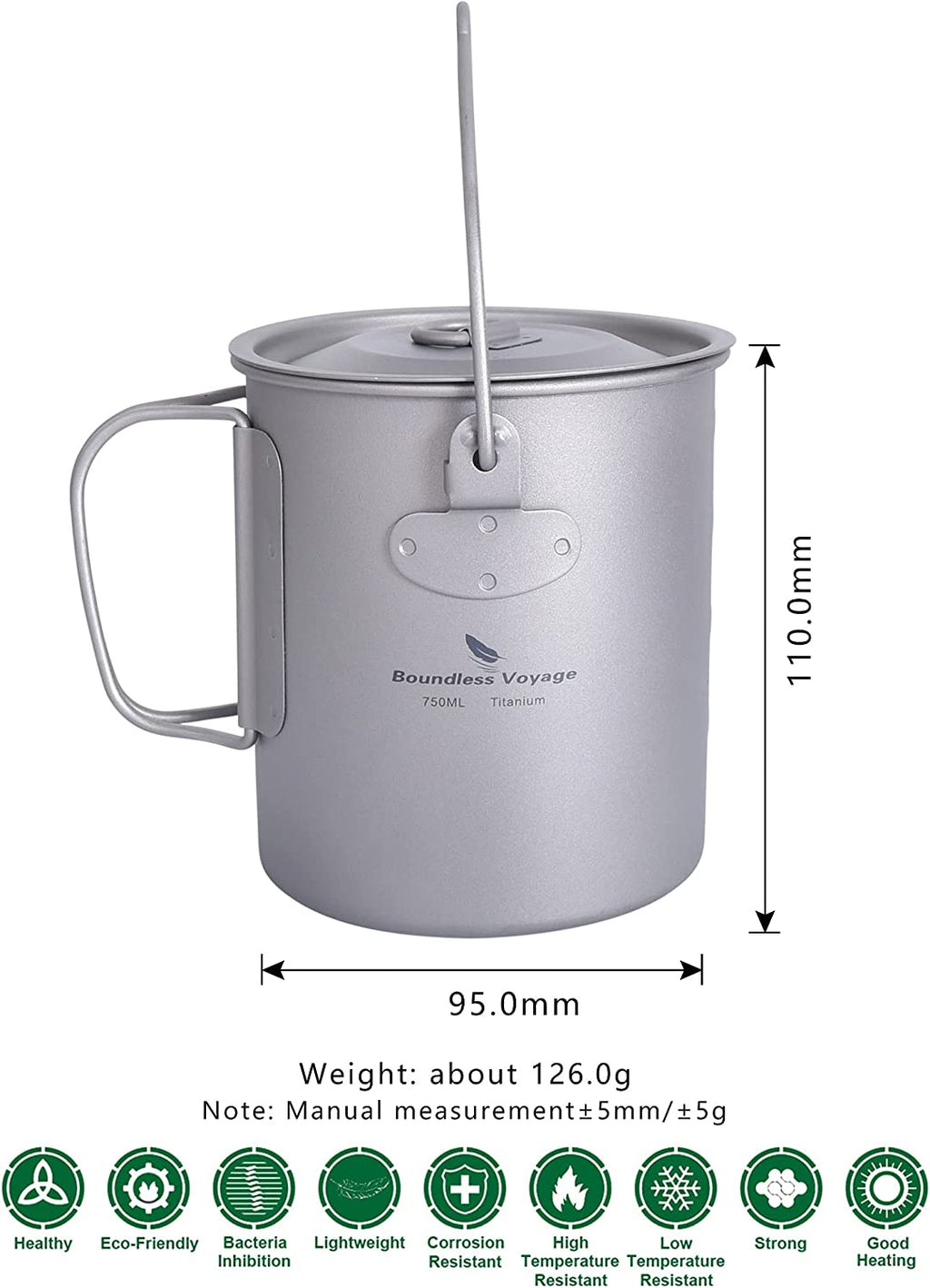 Boundless Voyage Titanium Hanging Cup 750ml image 2