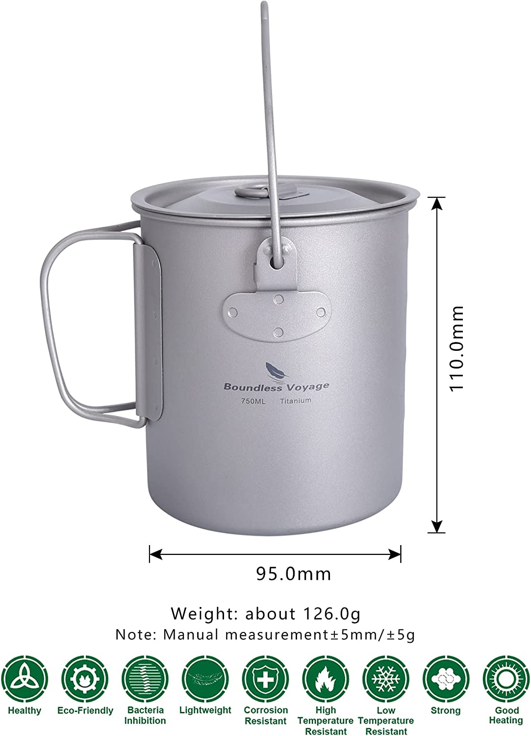 Boundless Voyage Titanium Hanging Cup 750ml image 2