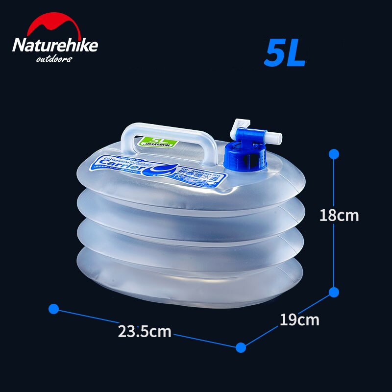Naturehike Collapsible Water Bucket PE - 5L image 1