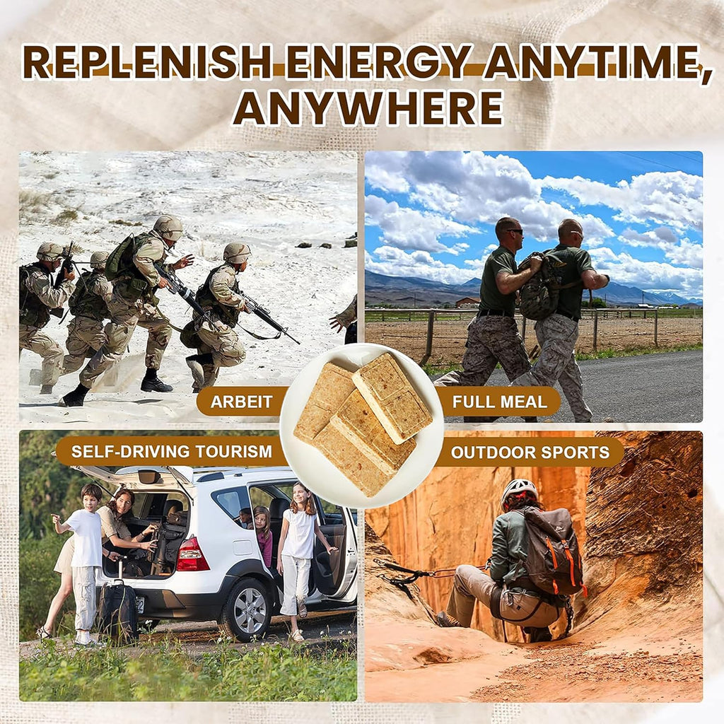 BDH High Energy Bar Honey Butter 6888 Calorie | 120g*12bags MRE Survival Emergency Food Ration Long shelf-life Biscuits