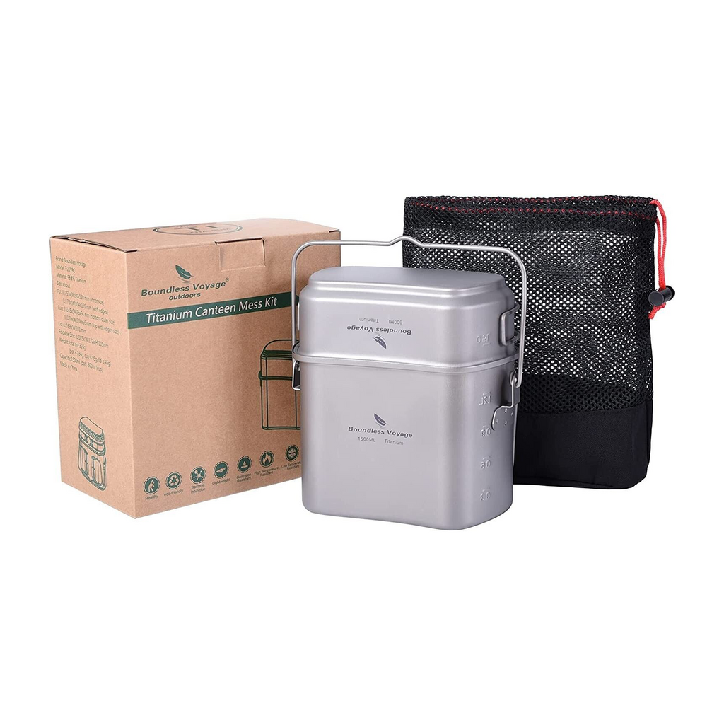 Boundless Voyage Titanium Canteen Cooking Set 1500ml+600ml image 0