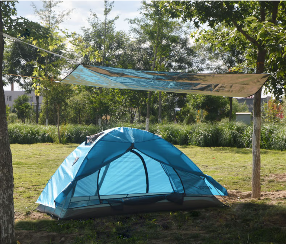 Mountain Spring Aluminum Foil Emergency Survival Blanket Moisture-Proof Mat - 2P image 5