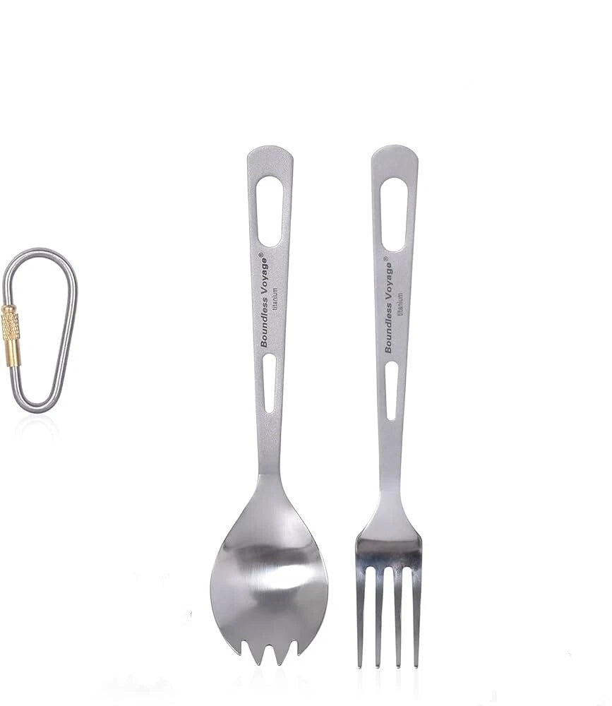 Boundless Voyage Titanium Spork Fork Cutlery Set
