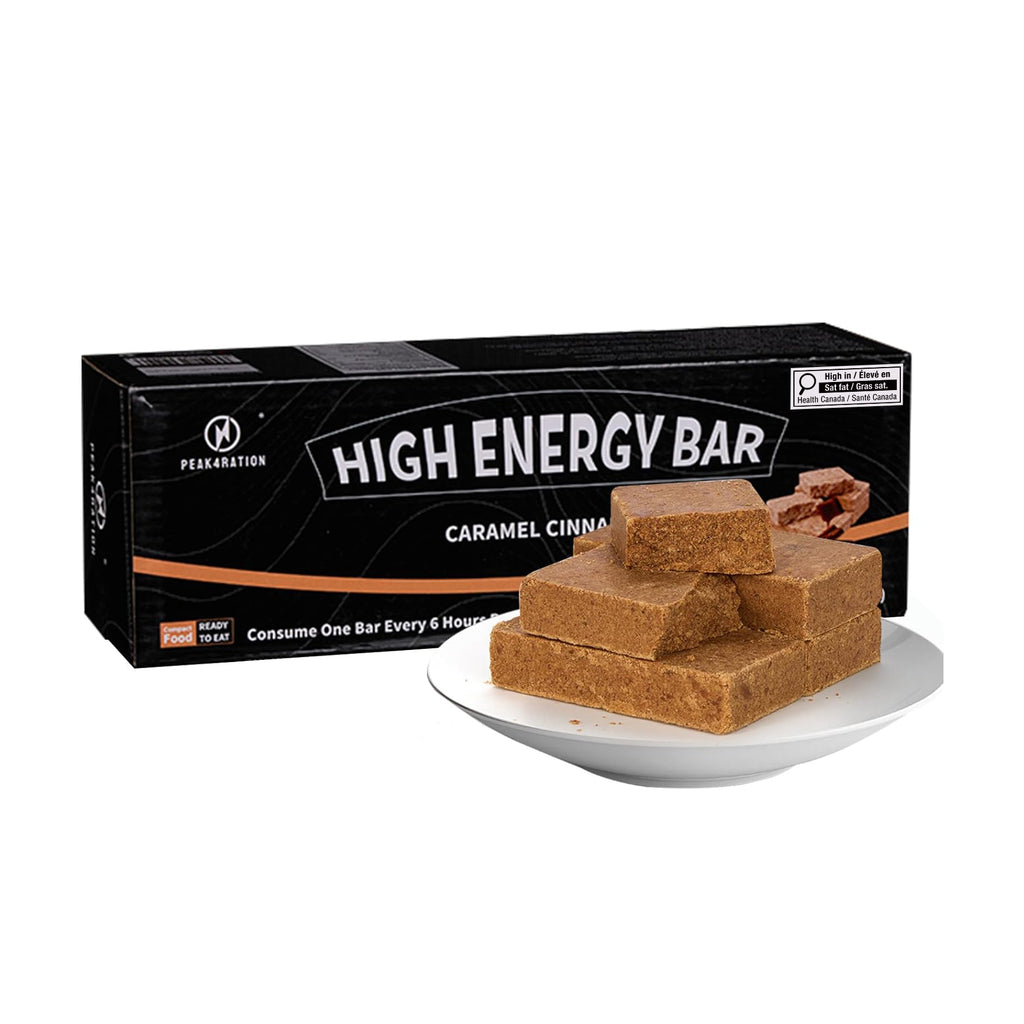 PEAK4RATION High Energy Bar | Emergency Ration Biscuits - Caramel Cinnamon 6864kcal | Long Shelf-Life Compressed Biscuits - 6 Day Package 1.5kg