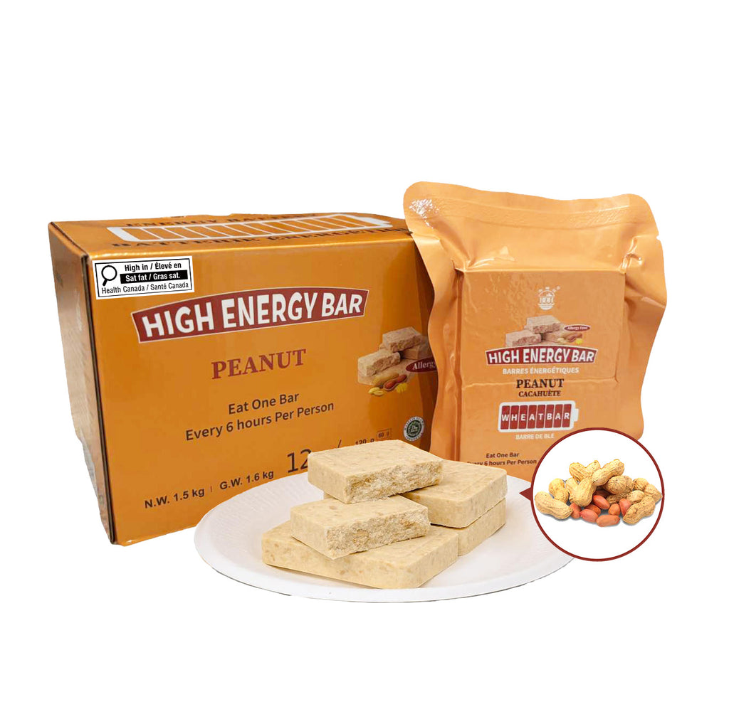 BDH High Energy Bar Peanut Flavor 6840Calorie / 120gx12bags Survival Emergency Ration Bar Compressed Biscuits MRE Long Shelf Life