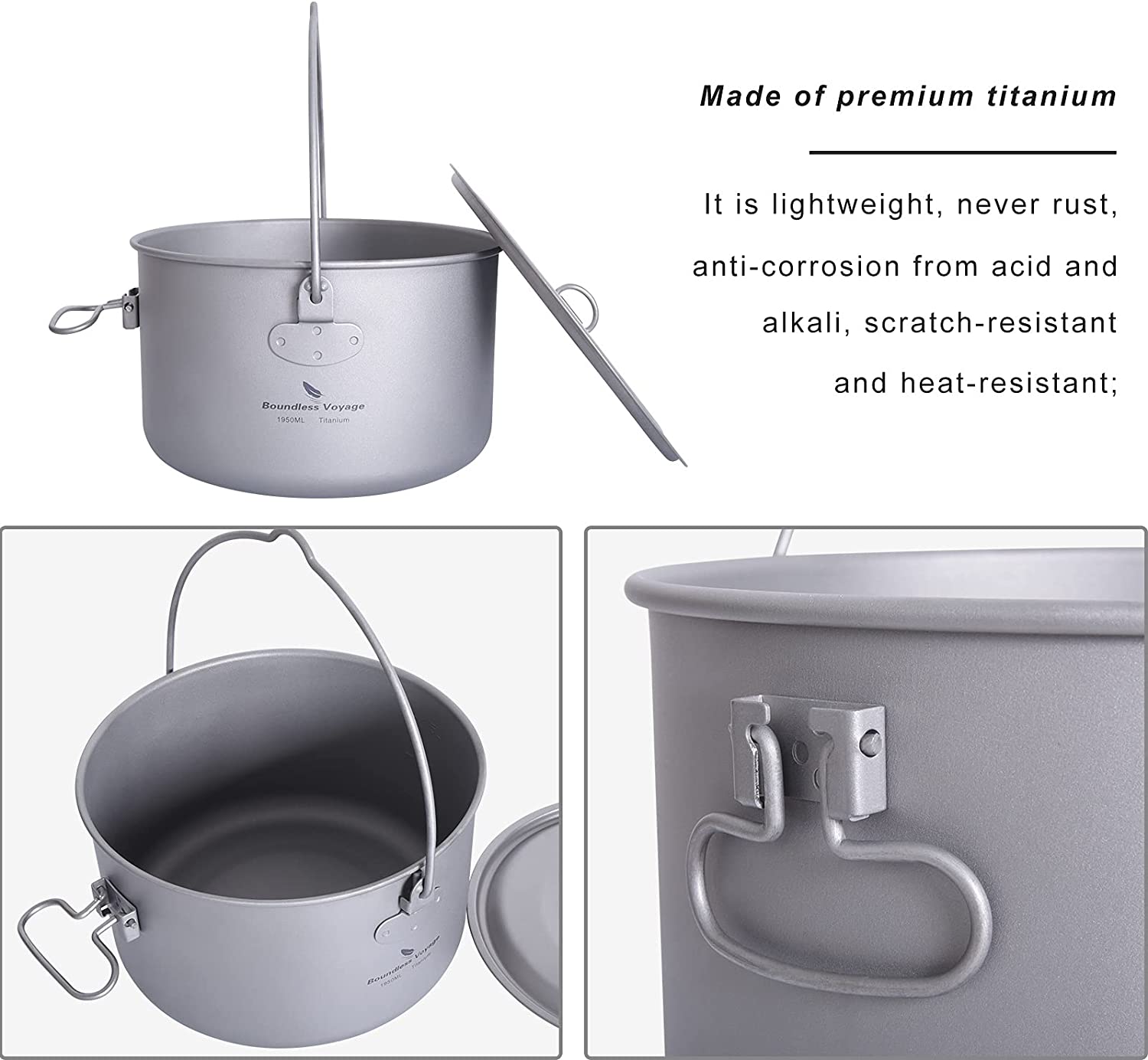 Boundless Voyage Titanium Pot 1300ml image 3