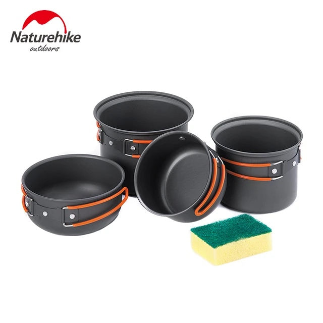 Naturehike 4pc Hiking Camping Cookware image 0