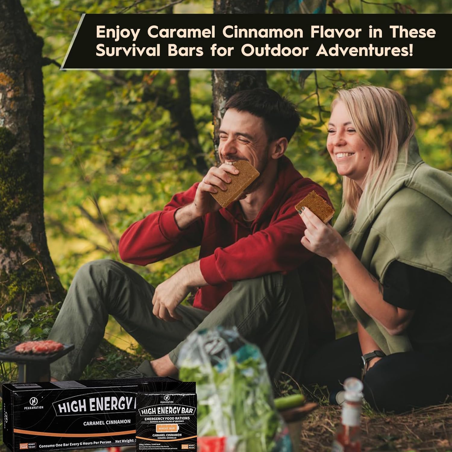 PEAK4RATION High Energy Bar Caramel Cinnamon 1.5kg(6x250g Packs) image 7