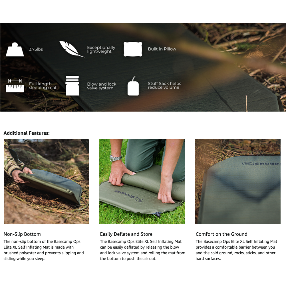 Snugpak XL Mat W/Built in Pillow image 3