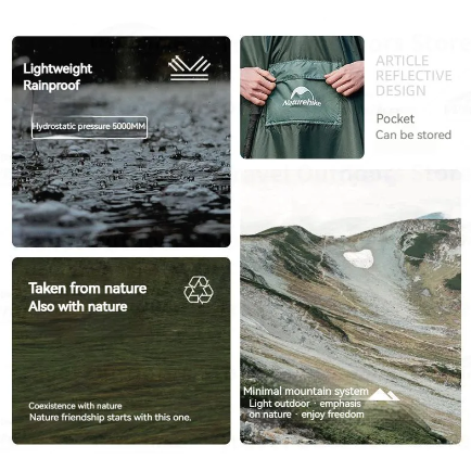 Naturehike Multicoloured Poncho Raincoat image 5