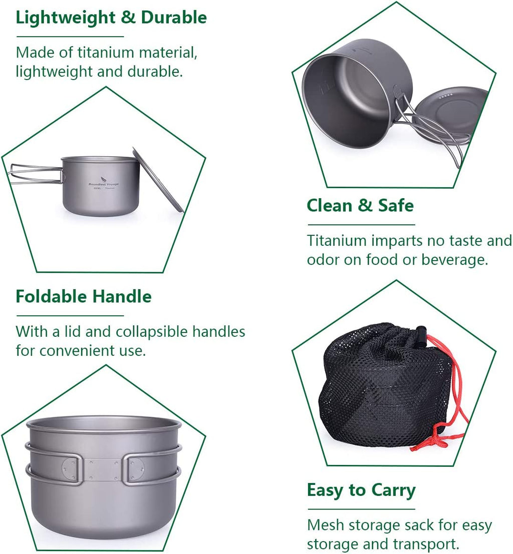 Boundless Voyage Titanium Pot 800ml+lid image 4