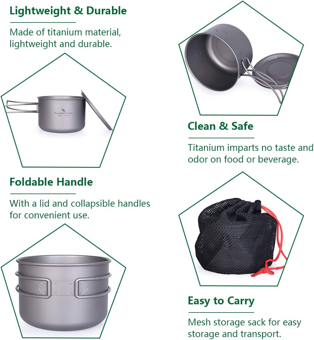 Boundless Voyage Titanium Pot 800ml+lid image 4
