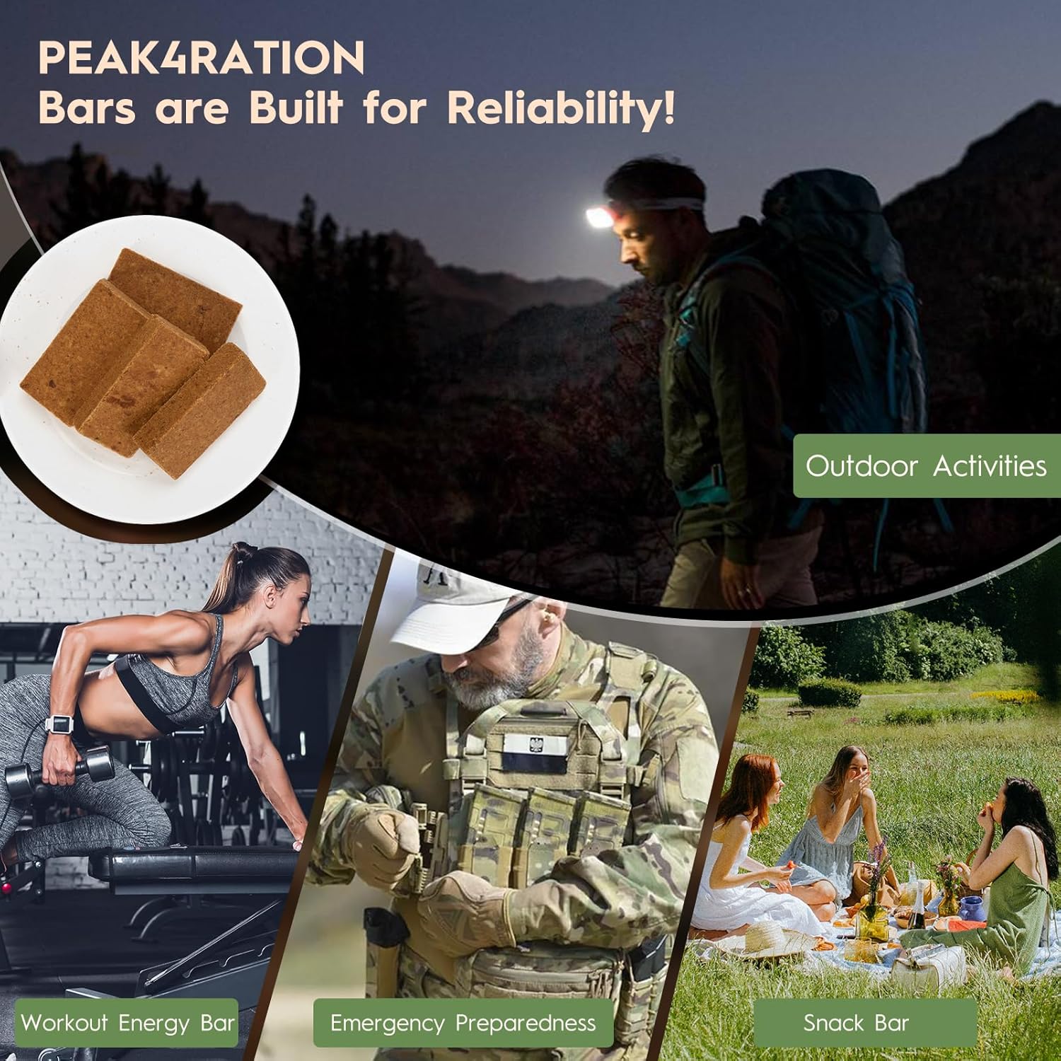 PEAK4RATION High Energy Bar Caramel Cinnamon 1.5kg(6x250g Packs) image 5