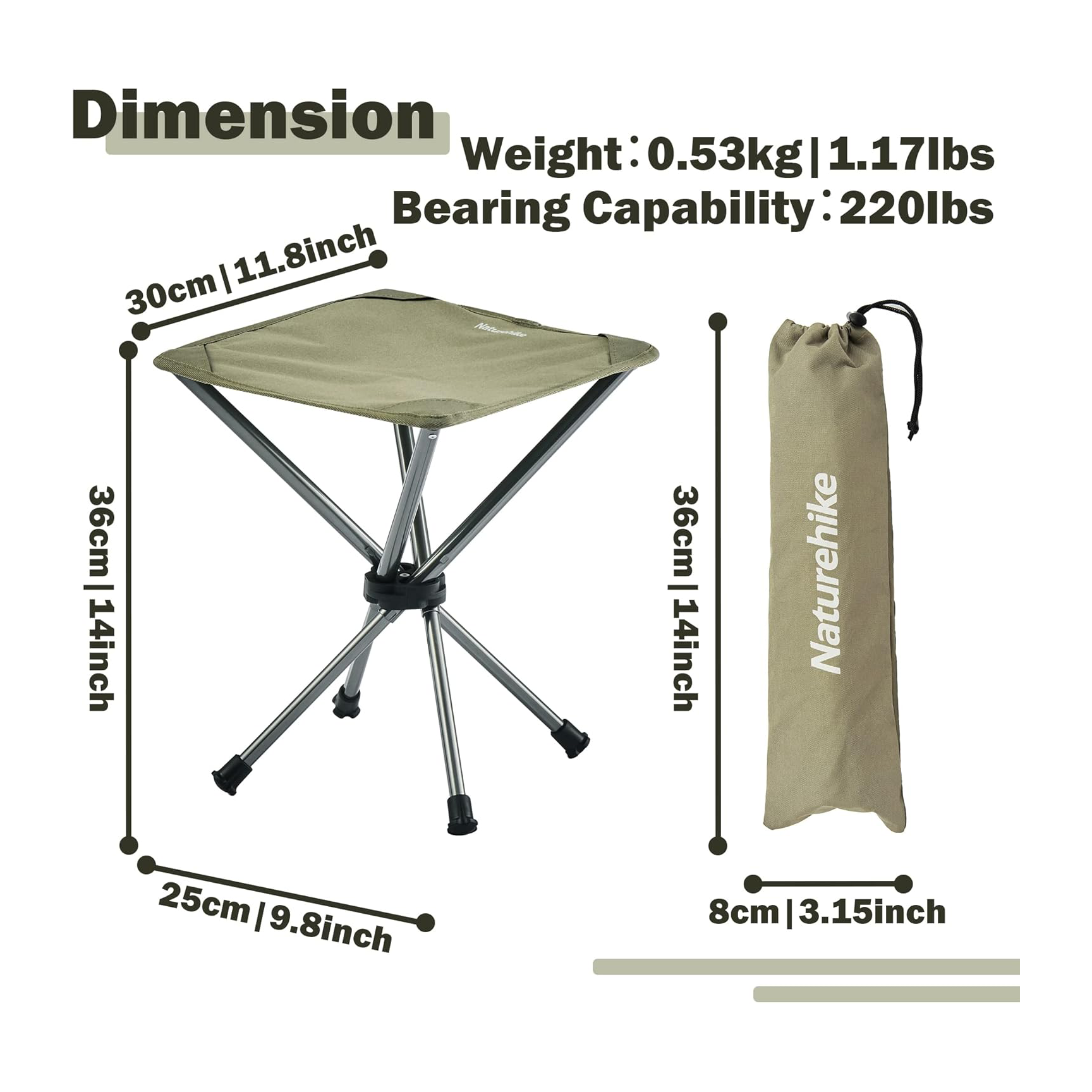 Naturehike Telescopic Four-Corner Stool image 1