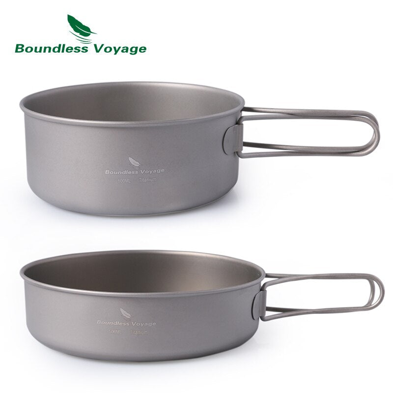 Boundless Voyage Titanium Mess Kit 2 Pots+Spoon+Spork+Stove image 3