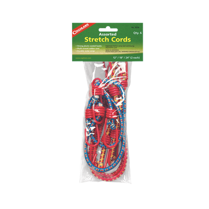 Coghlan's Assorted Stretch Cords 12''/18''/24'' (2 each) image 0