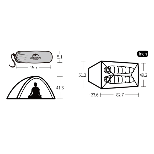 Naturehike Updated Cloud Up 2 Tent - 210T image 7