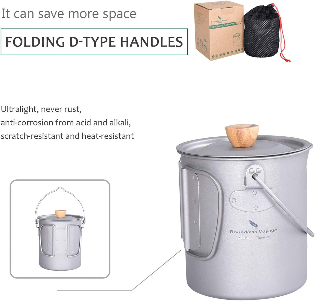 Boundless Voyage Titanium Hanging Coffee Cup 750ml image 2