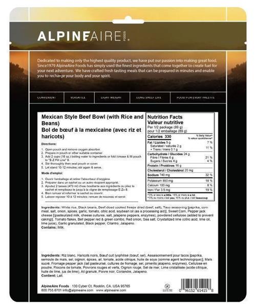 Alpineaire Mexican Style Beef Bowl image 1