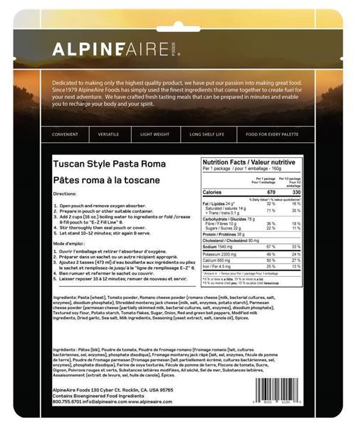 Alpineaire Tuscan Style Pasta Roma image 1