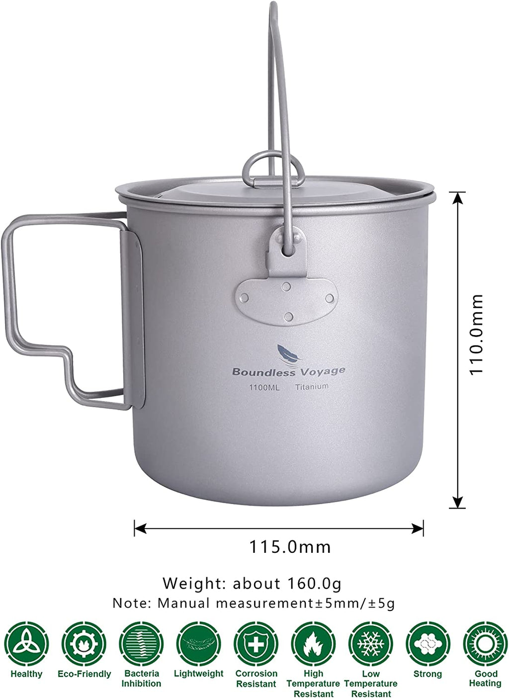 Boundless Voyage Titanium Hanging Cup 1100ml image 3