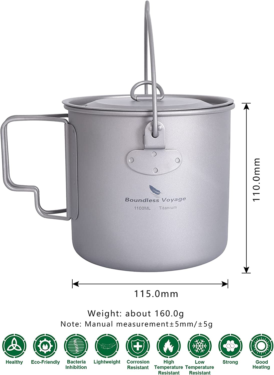 Boundless Voyage Titanium Hanging Cup 1100ml image 3